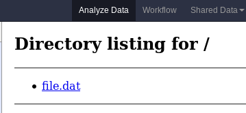 A directory listing is shown in the center panel.