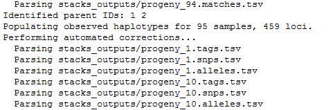 De novo map: genotypes log. 