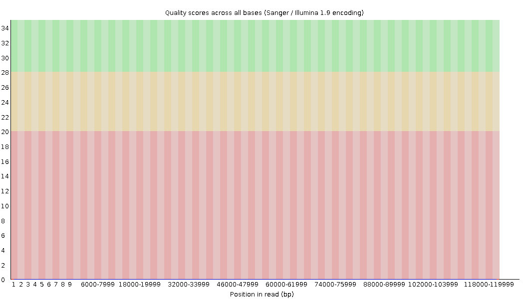A graph for PacBio CLR reads. It's empty as quality is set to 0 for all bases!