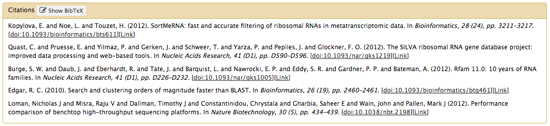 Screenshot of the citations box showing 5 nicely formatted citations with italics, and hyperlinked DOIs.