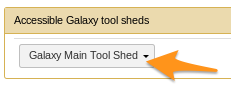 arrow to galaxy main toolshed button in older versions of galaxy