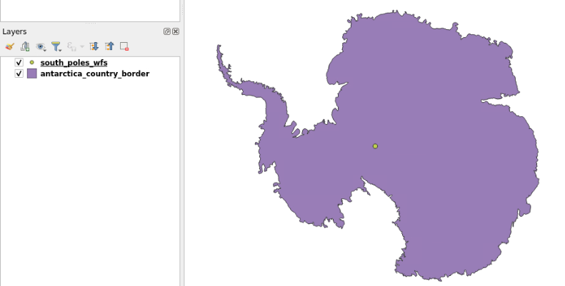 Image of QGIS interface showing the resulting map from the selection of your layers. 