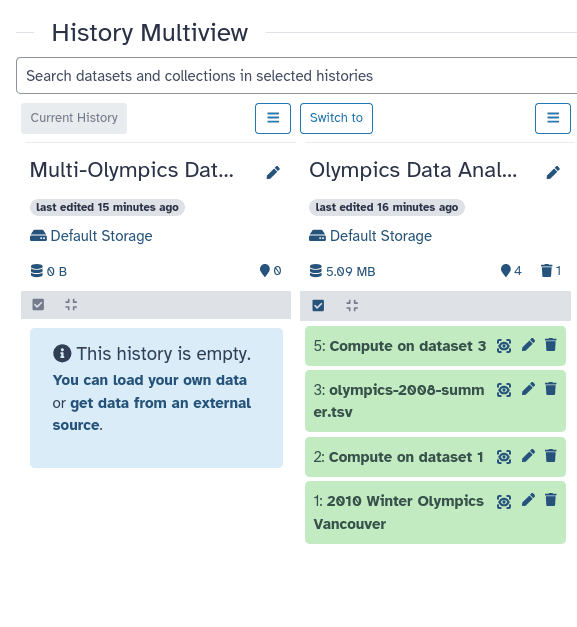 multi-history view. 