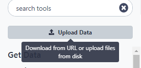 Data upload button. 