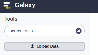 The Upload Data button in Galaxy. 